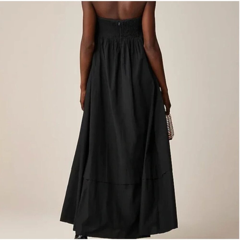 J. Crew Collection Strapless Notched Maxi Dress in Black - Picture 2 of 5